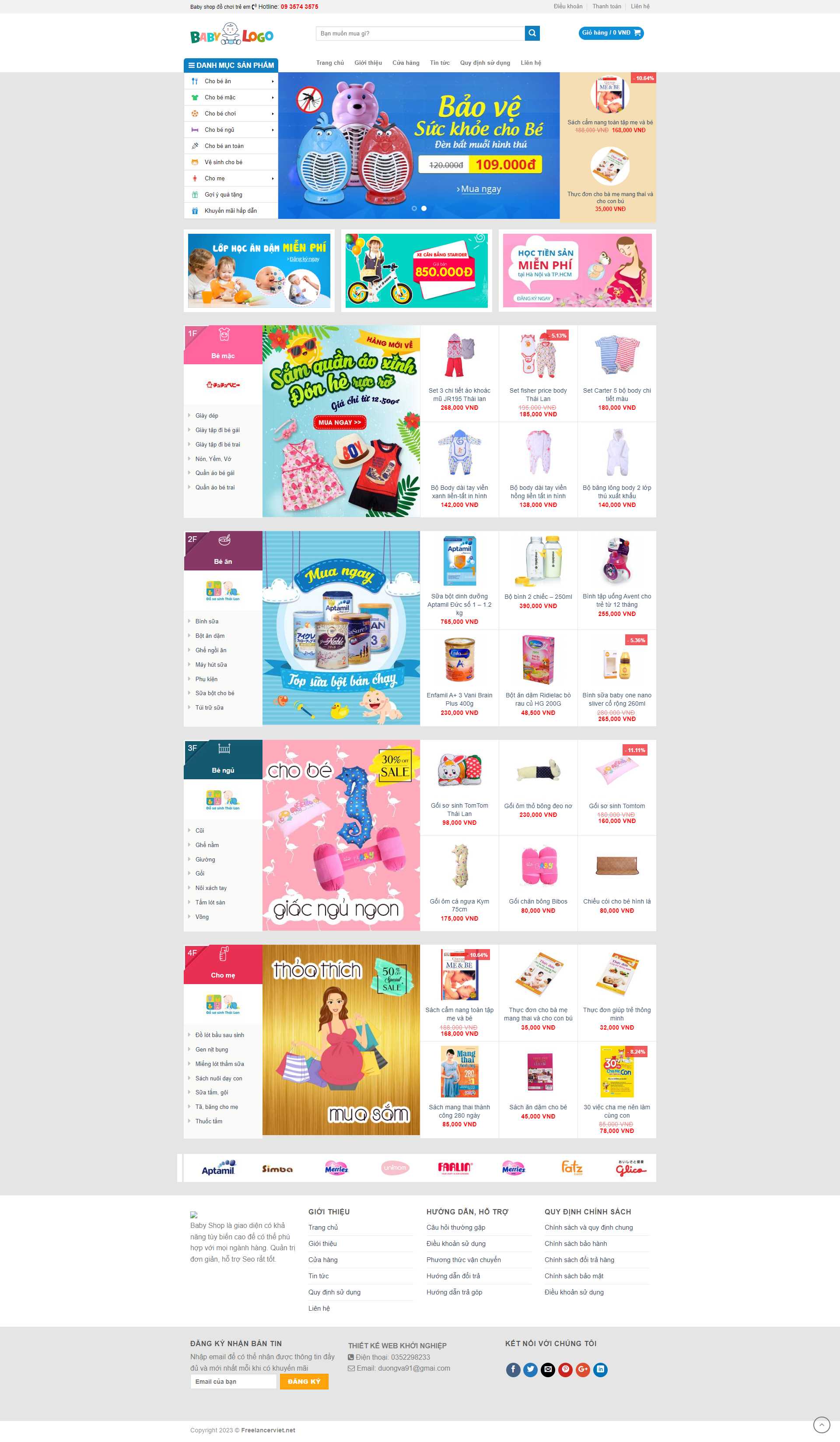 Mom and baby store website wordpress free download