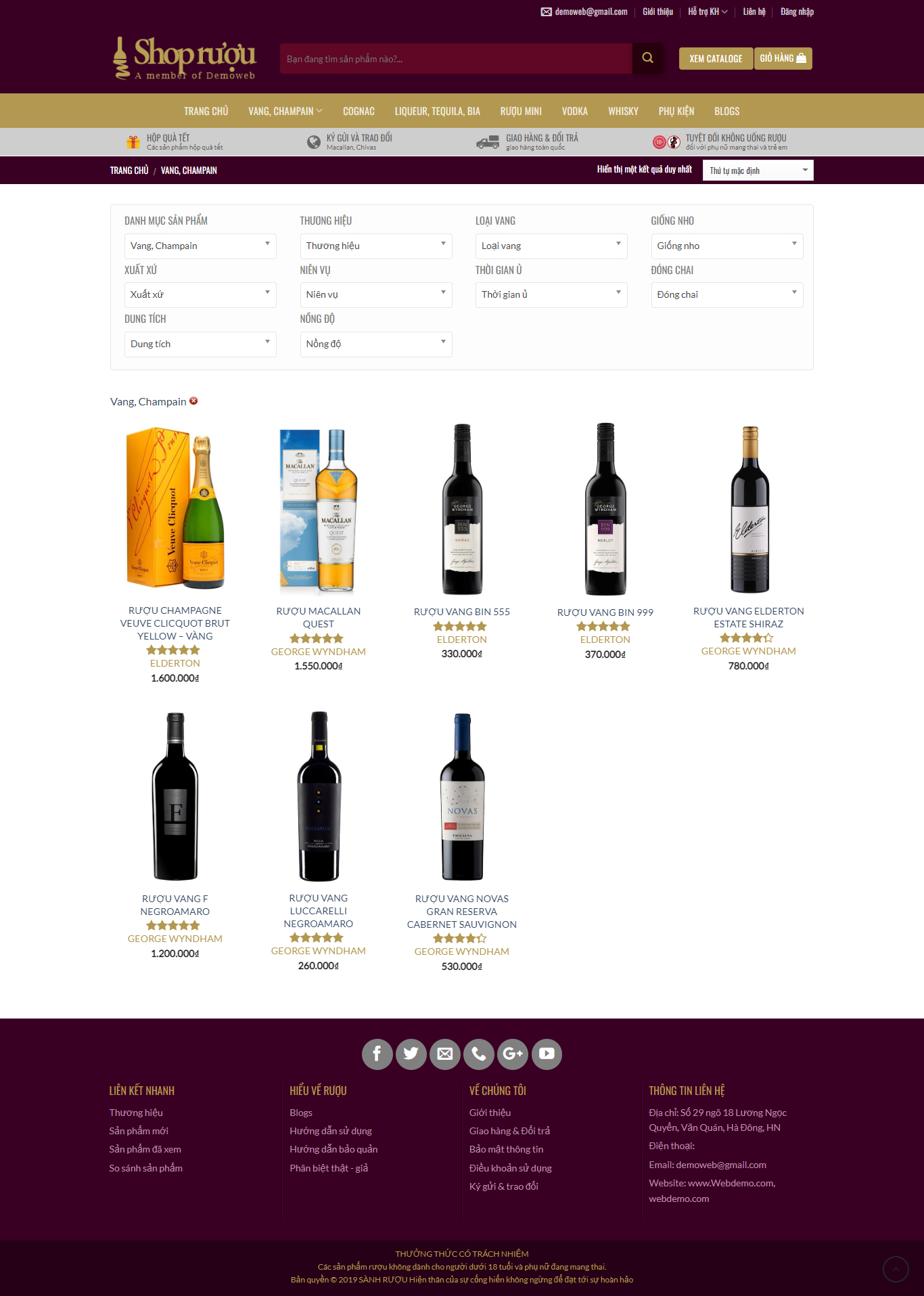 liquor shop website professional by wordpress