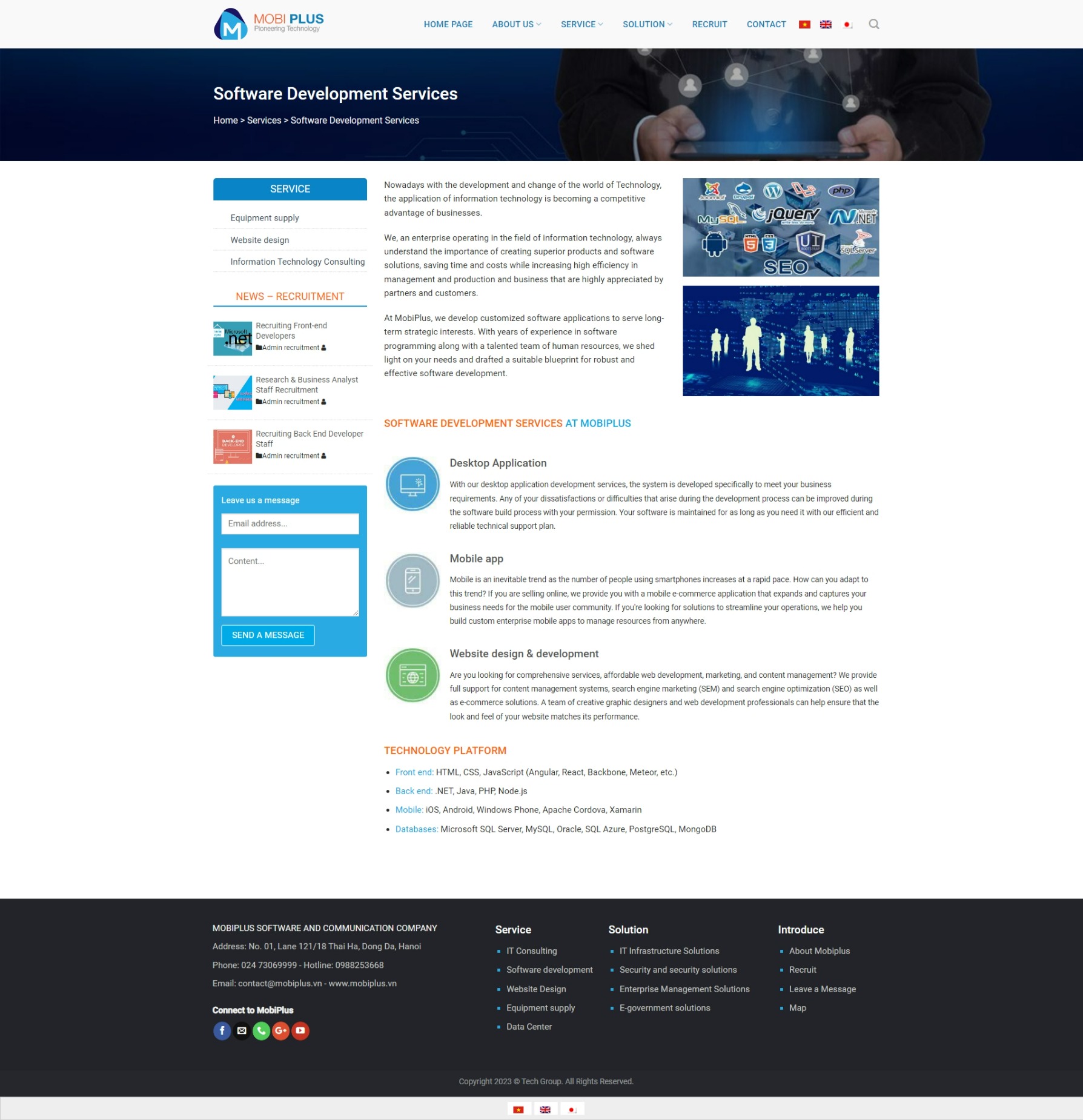 Marketing service website profesional by wordpress
