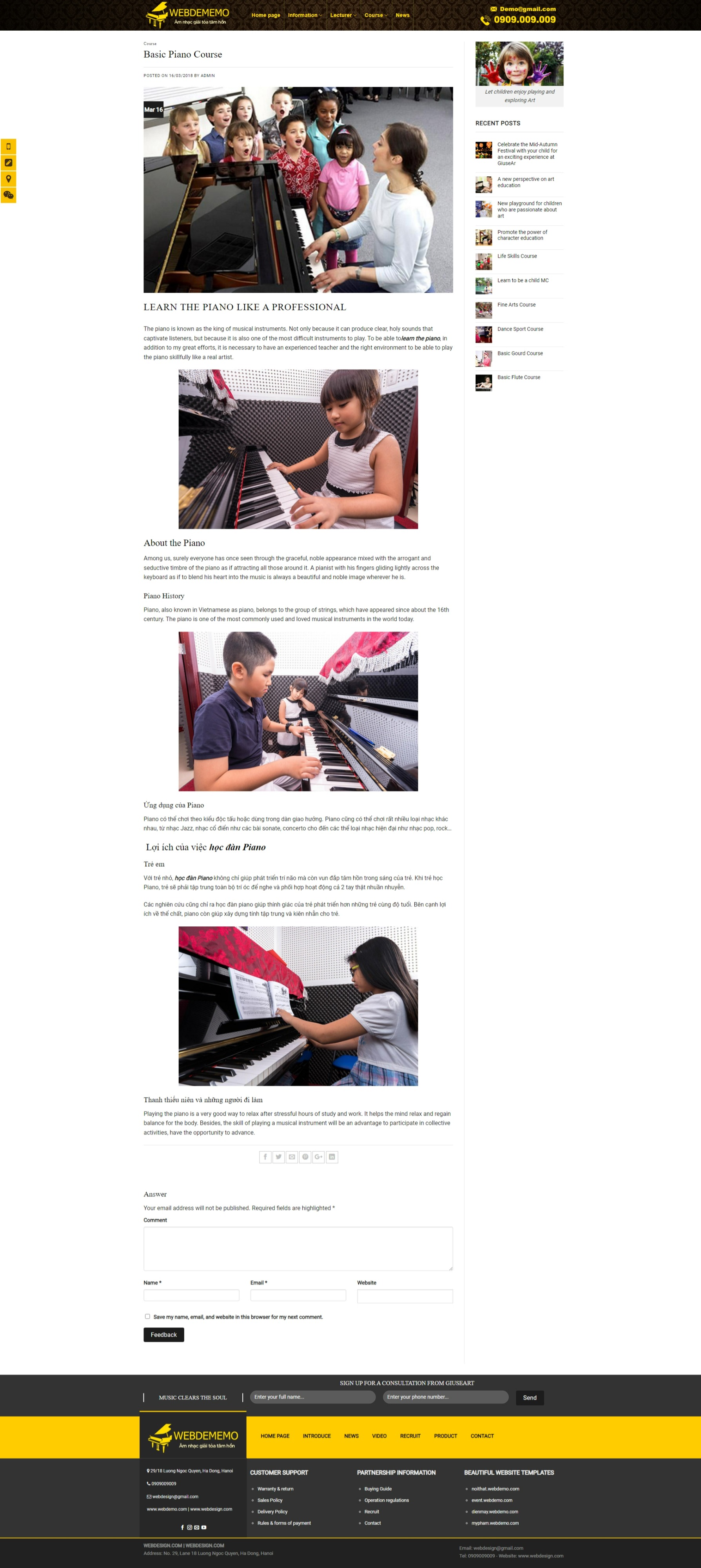 Piano school introduction website free download