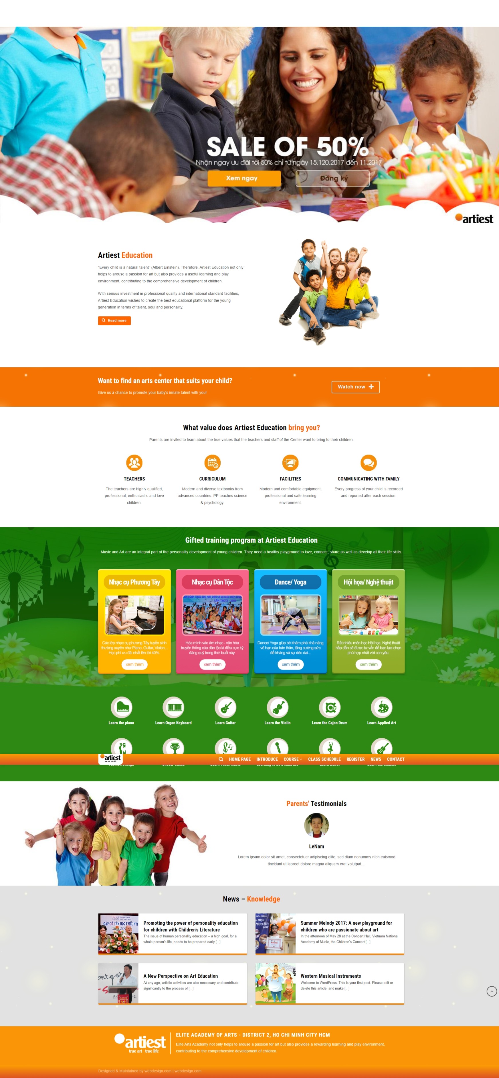 Free download website introducing music school for children