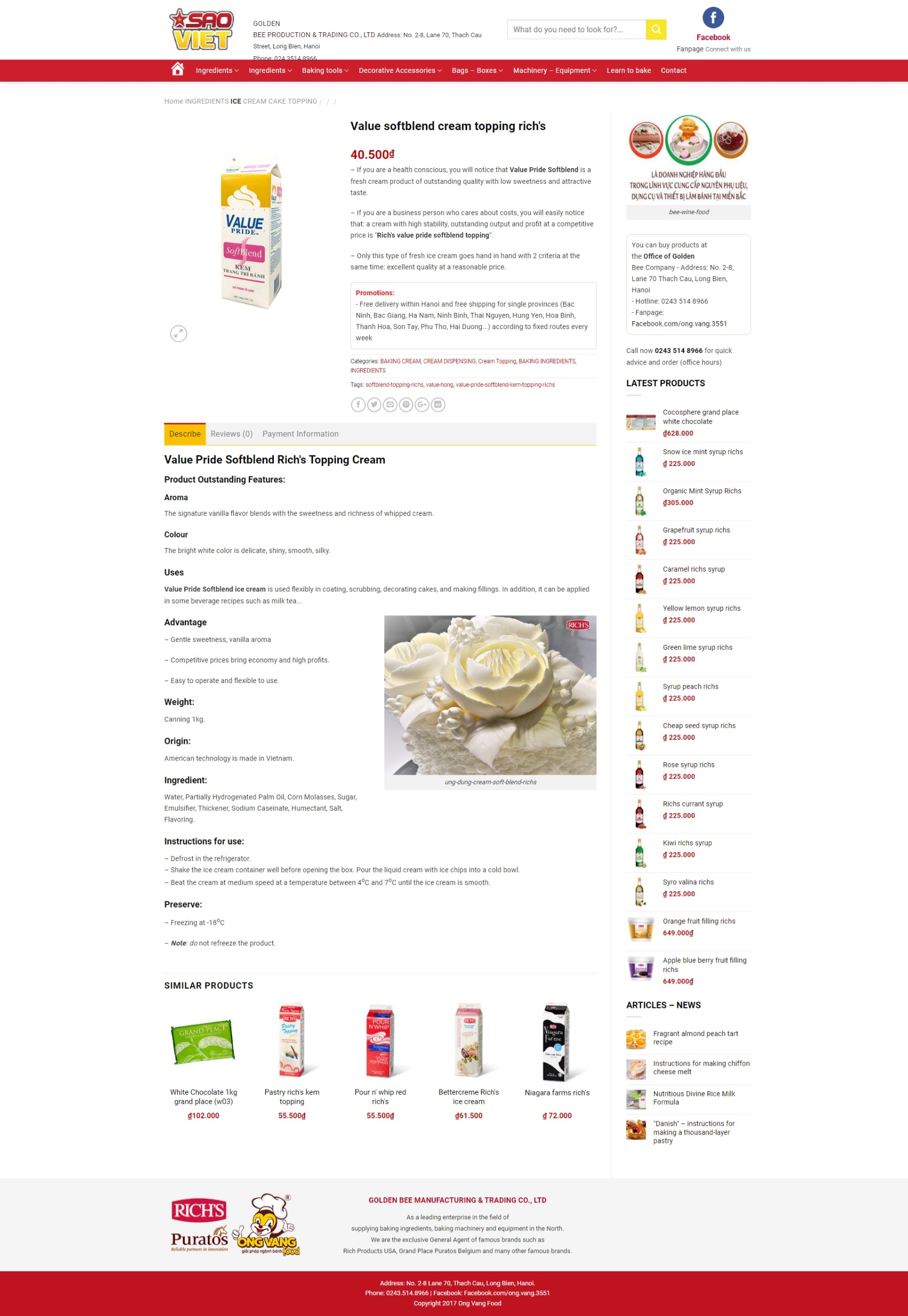 Bakery website by wordpress and flatsome