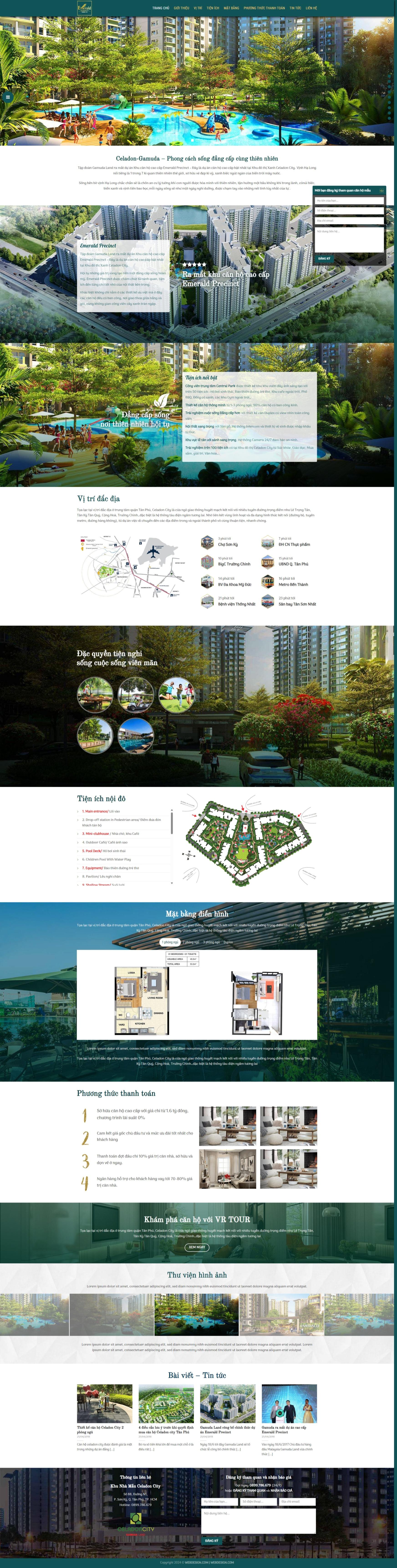 Website introducing real estate projects